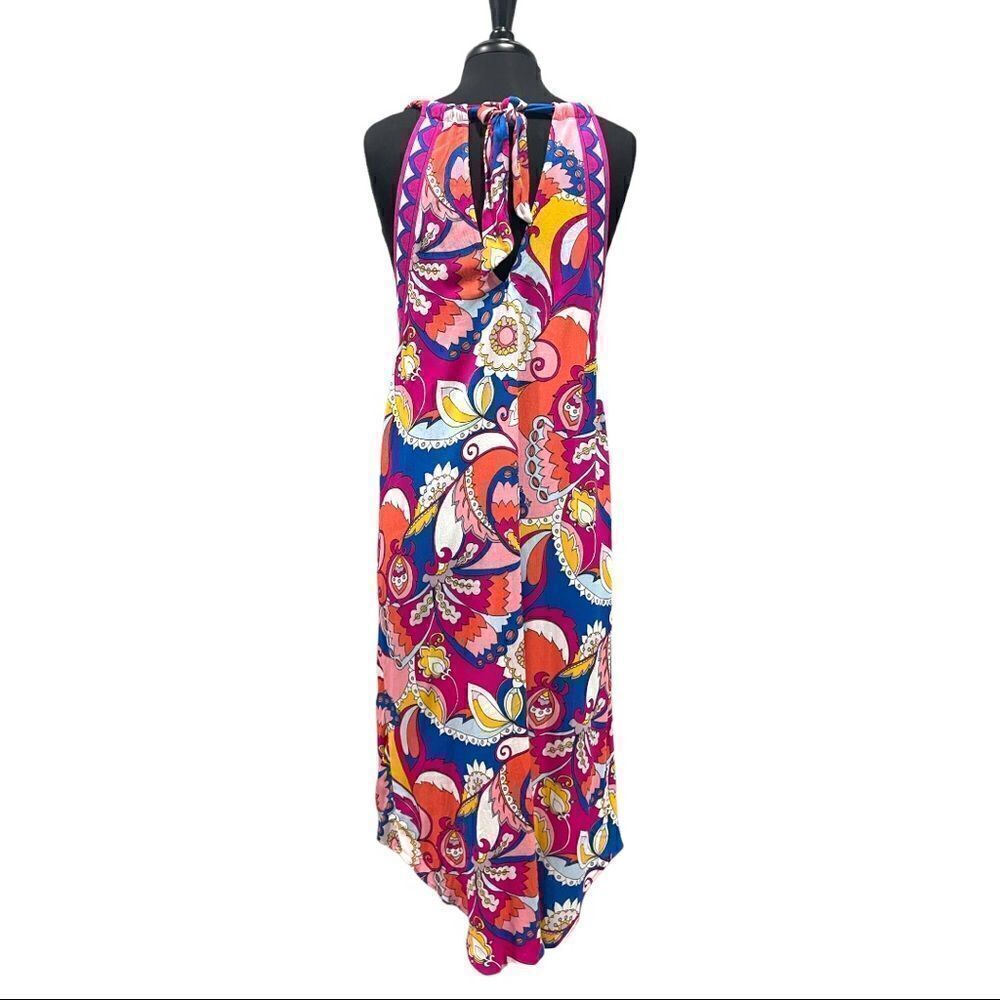 Trina Turk Sevilla Halter Cover Up Midi Dress Sz S - Picture 7 of 12